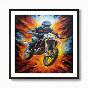 Motocross Rider Art Print