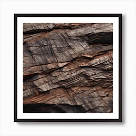 Photography Of The Texture Of A Rugged Rocky Cliff Art Print