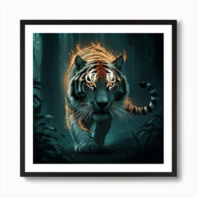 Tiger In The Forest Art Print