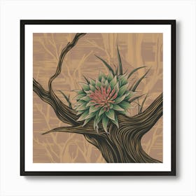 Succulents In A Tree Art Print