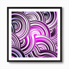 Pink Abstract Swirls Art Print
