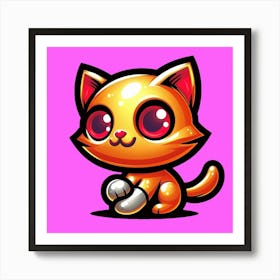 Feline Cat Creative Artwork Illustration 16 Art Print