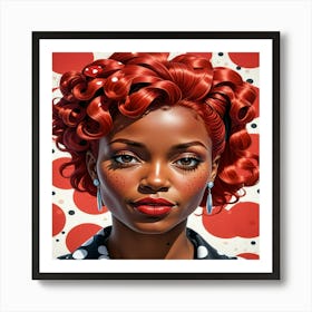 Woman With Red Hair Art Print