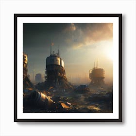 Futuristic City 1 Art Print