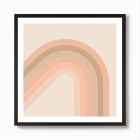 Soft Light Corner Bow Square Art Print