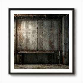 A Seasoned Concrete Wall Enduring The Test Of Time Under The Weight Of Distressed Textures Reveals (3) Art Print