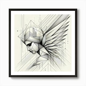 Abstract Line Art Illustration 413 Art Print