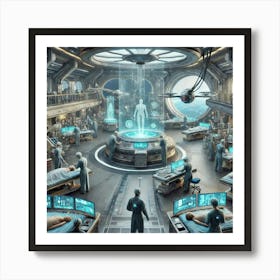 Medical Bay Elysium Class Ship Converted Art Print