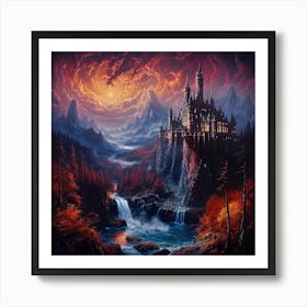 Harry Potter Castle Art Print