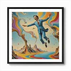 'The Man In The Blue Suit' Art Print