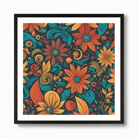 Floral Pattern 10 Art Print