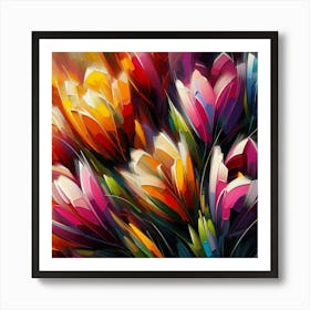 Abstract Of Flowers Art Print