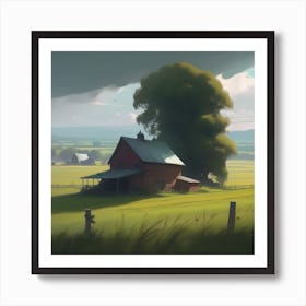 Farm In The Countryside 41 Art Print