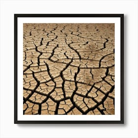 Dry And Cracked Desert Art Print