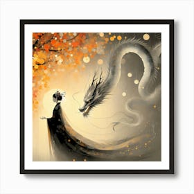 Geisha Creative Illustration Artwork 15 Art Print