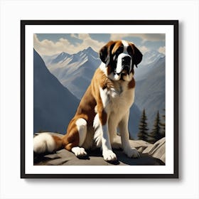 St Bernard 7 Art Print