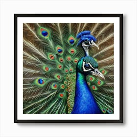 Peacock Fowl Art Print