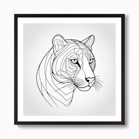 Tiger Head Vector Illustration Art Print