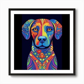 Psychedelic Dog Art Print