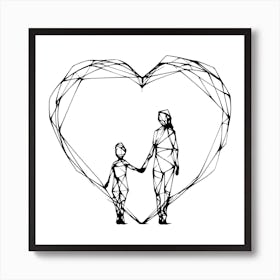 Heart Of Mother And Child Art Print