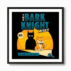 The Bark Knight - Cute Geek Shiba Inu Dog Gift 1 Art Print