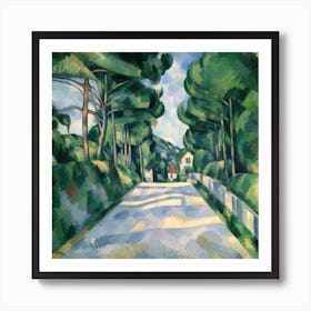 The Bend In The Road, Paul Cézanne 1 Art Print