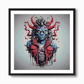 Demon Skull Art Print