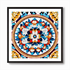 Tiled Mandala Art Print