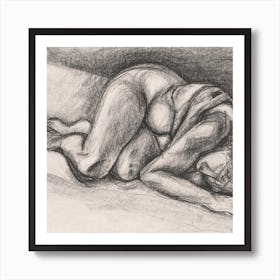 Lady having a rest Art Print