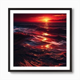 Sunset Over The Ocean 72 Poster