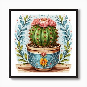 Cactus In A Pot 10 Art Print