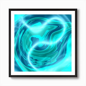 Blue Lightning Swirls Art Print