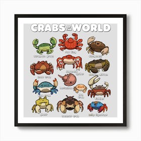 Crabs Of The World Poster