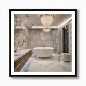 Marble Bathroom Art Print