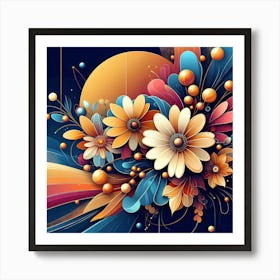 Abstract Floral Painting 16 Art Print