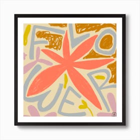 Flower Square Art Print