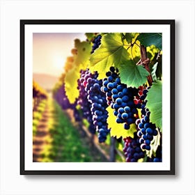 Grapes In The Vineyard 1 Art Print