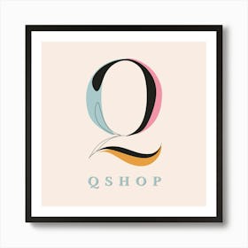 Qshop Logo Art Print