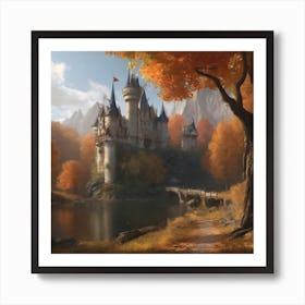 Castle In Autumn time Art Print