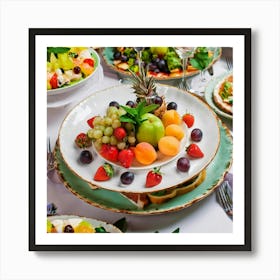 Table Full Of Fruit Art Print