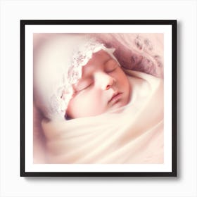 Newborn Baby Girl Art Print