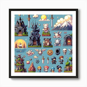 Pixel Art 1 Art Print