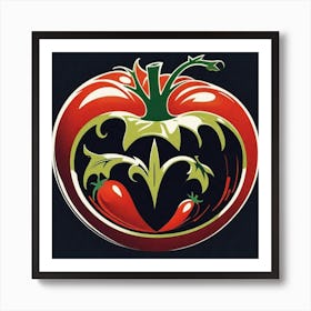 Tomato And Peppers Art Print