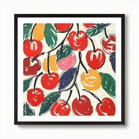 Cherry Painting Matisse Style 4 Art Print