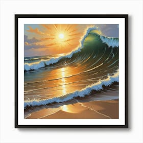 Sun Surf Art Print 1 Art Print