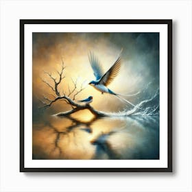 Swallows In Flight Art Print