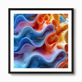 Abstract Wavy Pattern 7 Art Print