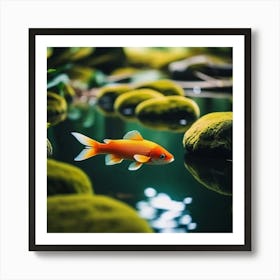 Goldfish In A Pond Art Print