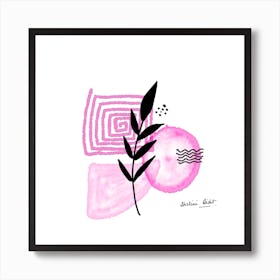 Pink Abstract Painting Art Print