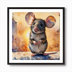 Mouse In The City Art Print